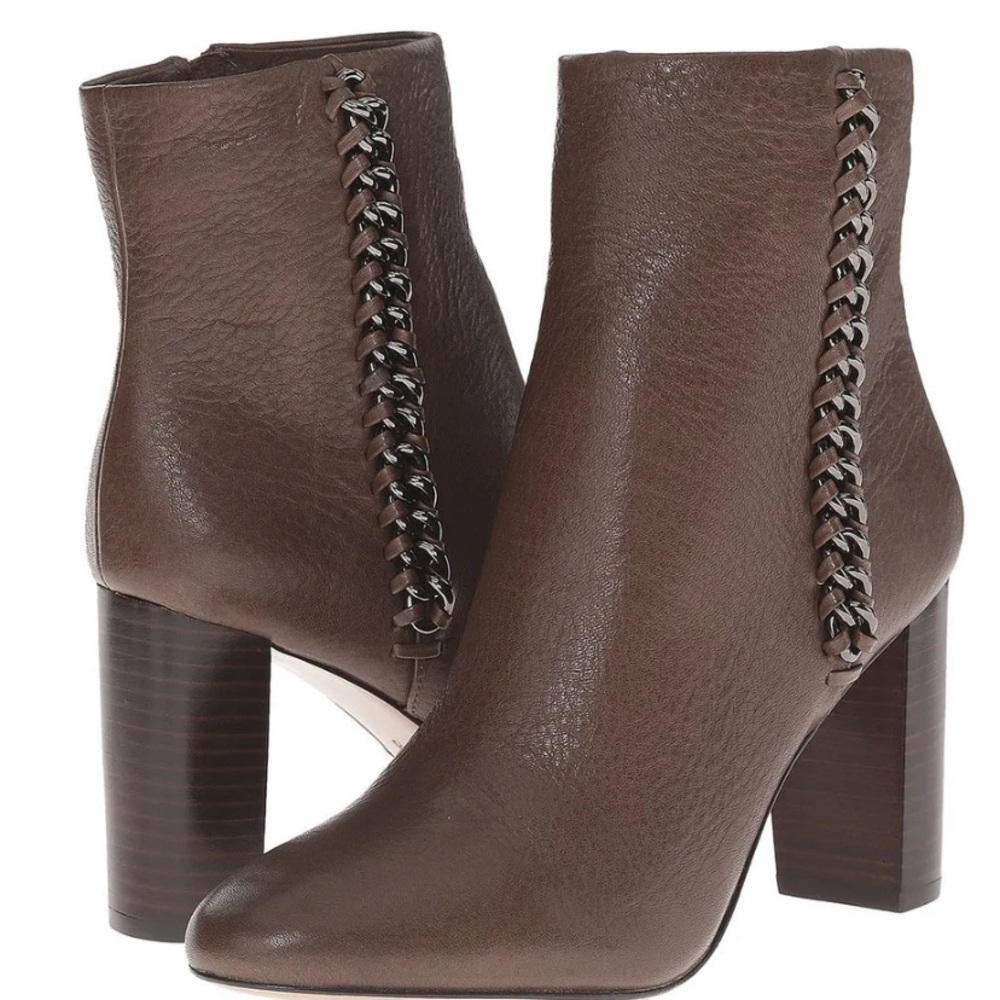 Coach Teagan leather ankle boots in tobacco size 7.5