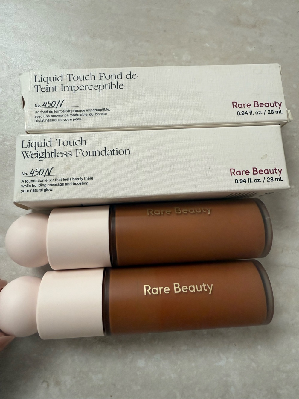 Rare Beauty Liquid Touch Foundation 450N Deep Neutral Brown