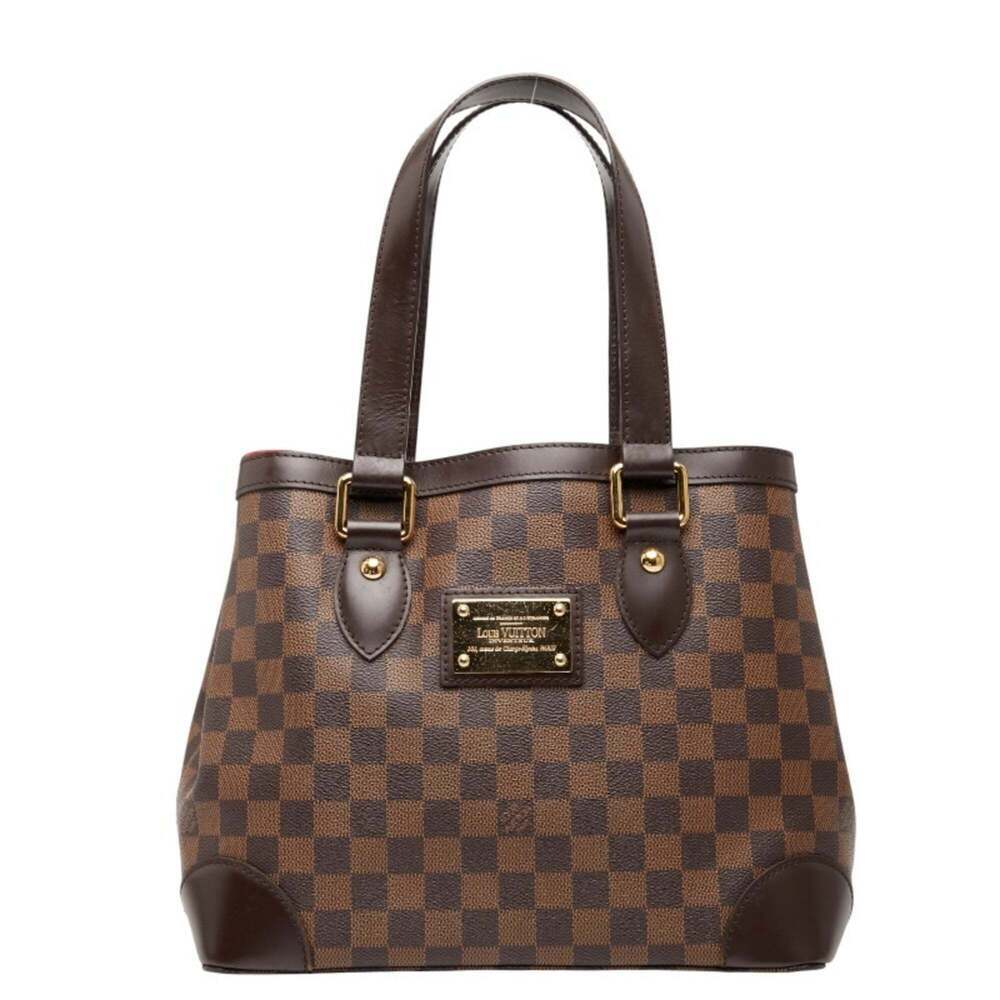 LOUIS VUITTON Brown Damier Leather Tote Bag