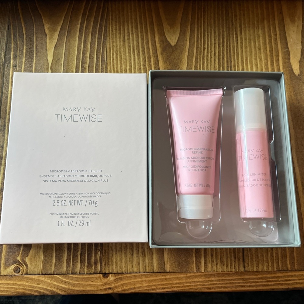MARY KAY TimeWise Microdermabrasion Plus Set 2.5oz Refine 1oz Pore Minimizer NEW