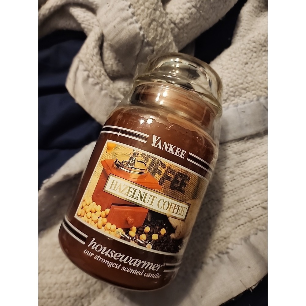 Retired Rare Yankee Candle black band 22 oz Hazelnut Coffee tumbler
