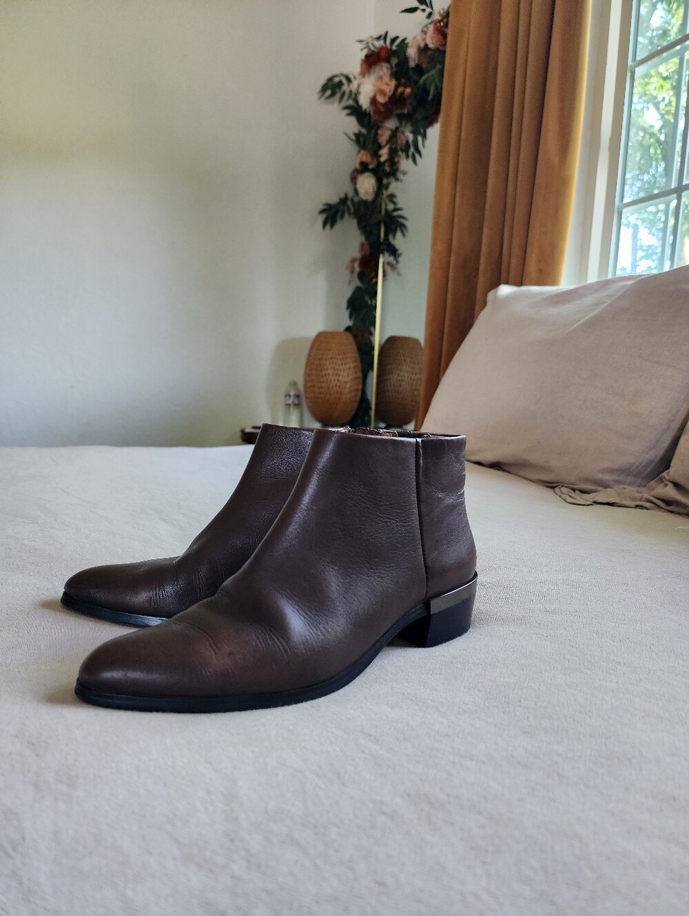 Coach Montana Brown Leather Ankle Boots