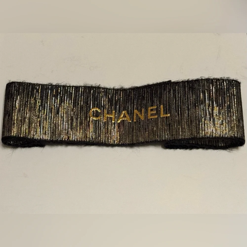 Chanel Black and Gold Ribbon - Picture 1 of 5