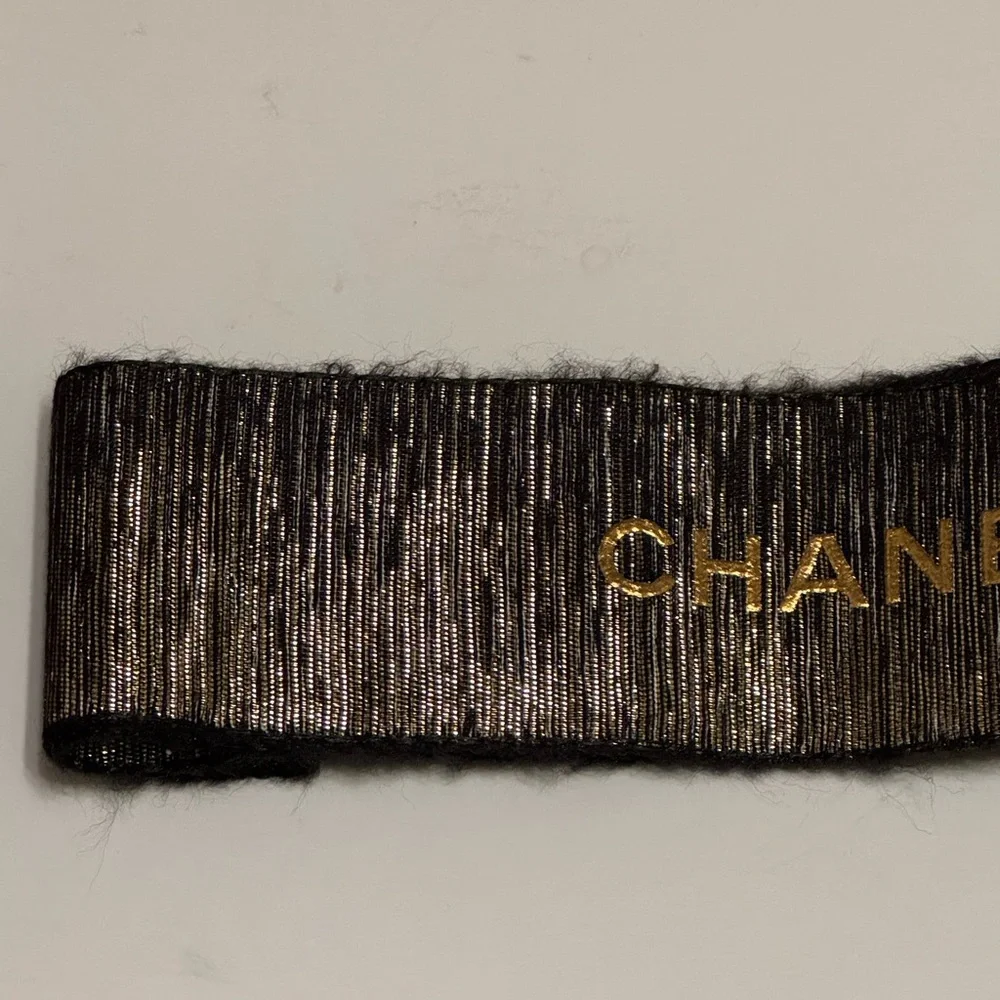 Chanel Black and Gold Ribbon - Picture 2 of 5