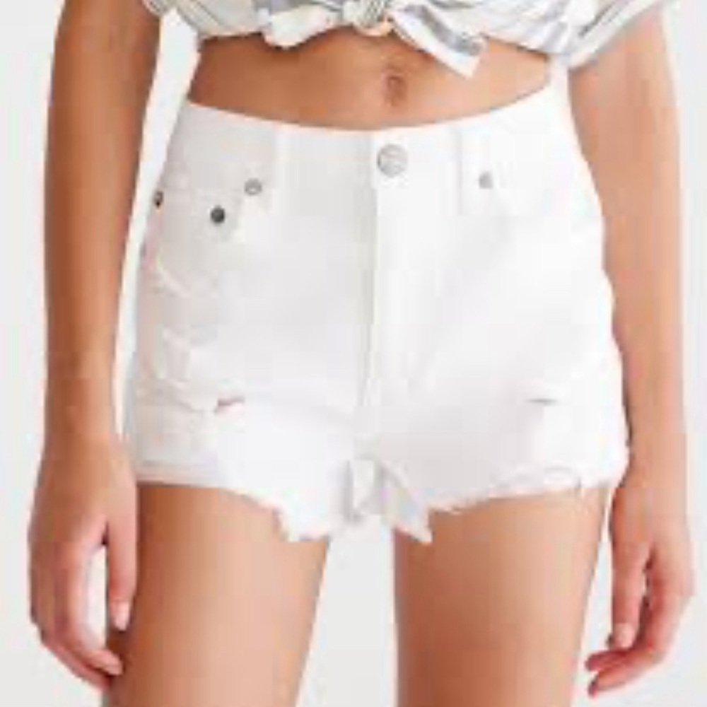 NWT Aeropostale White Distressed Jean Shorts