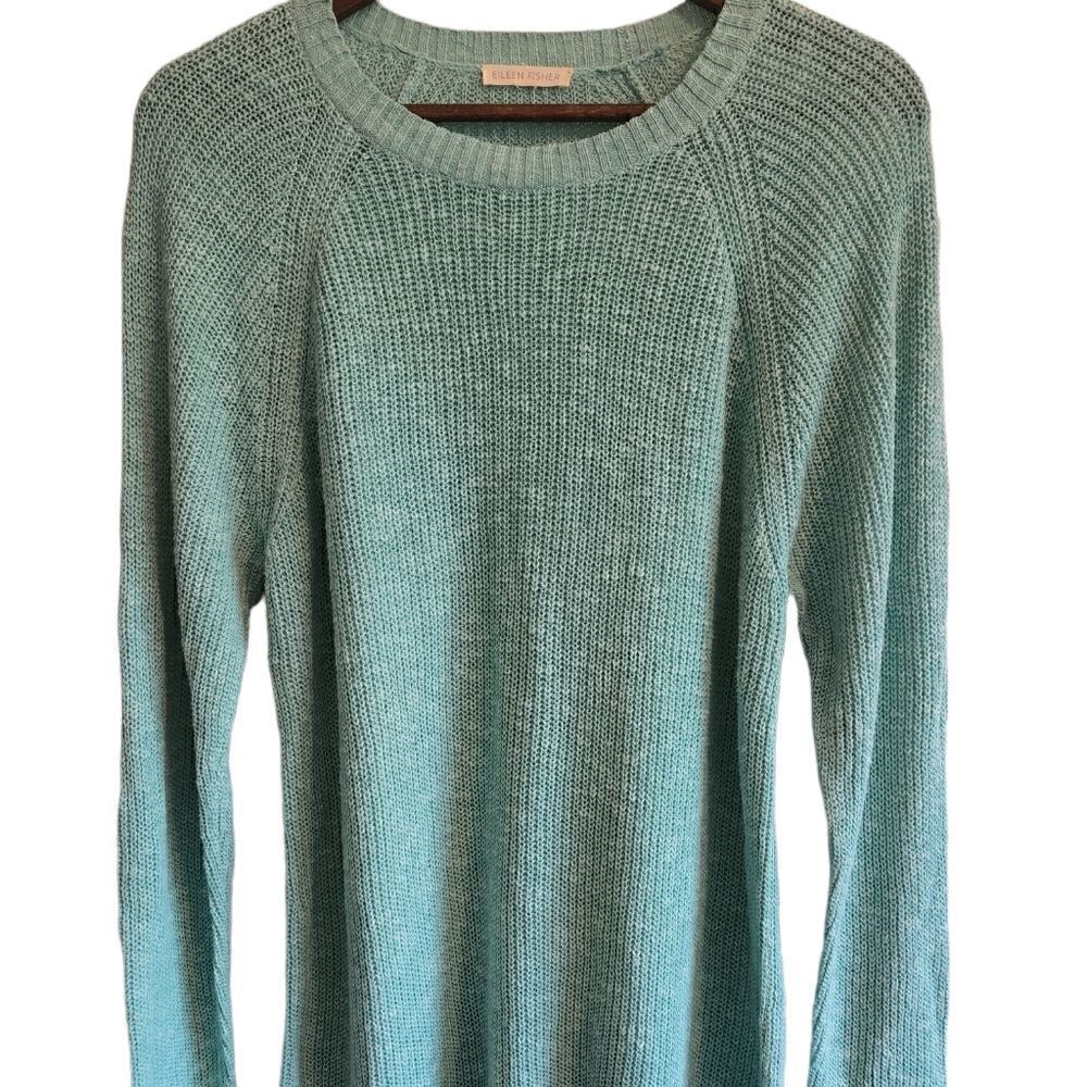 EILEEN Fisher Green Blue Sweater Tunic‎
