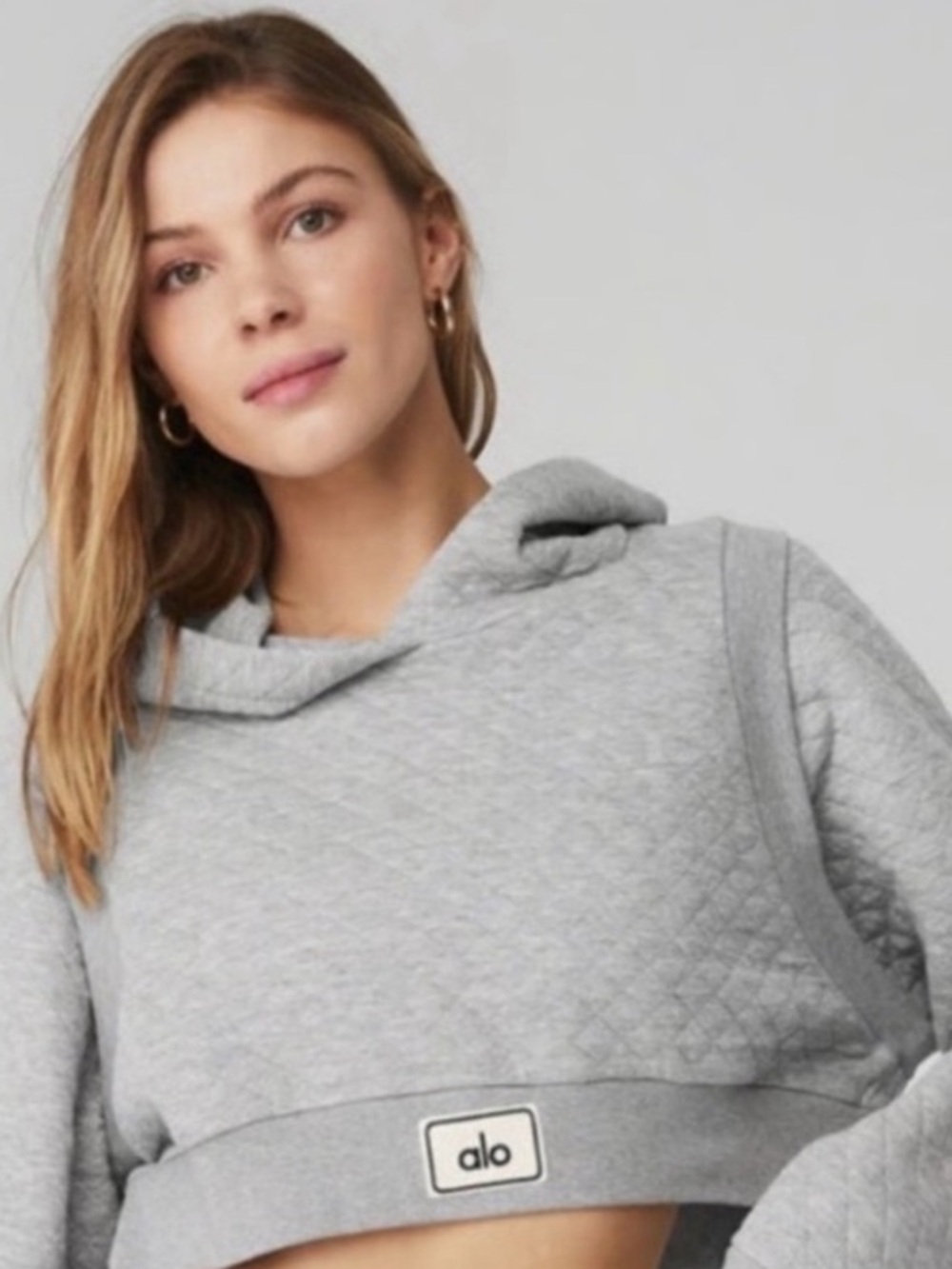 Alo yoga light grey arena hoodie