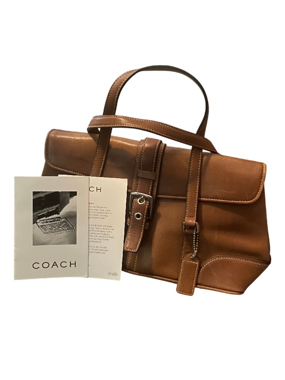 Vintage coach hamptons leather satchel bag
