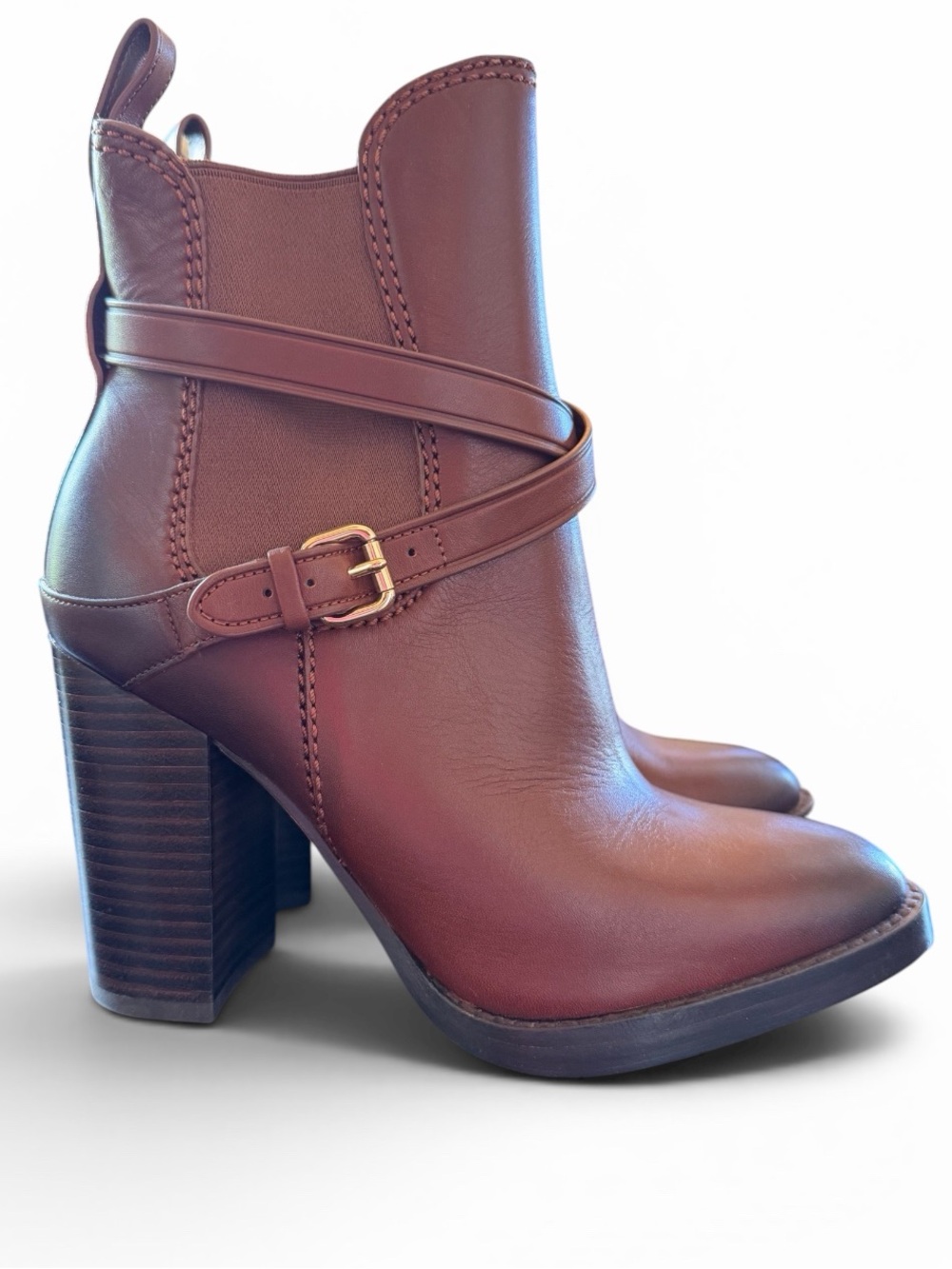 NWOB Coach Jackson Leather Ankle Boots Size 8