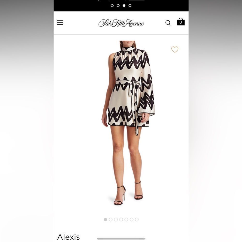 Alexis Elina One-Shoulder Printed Dress