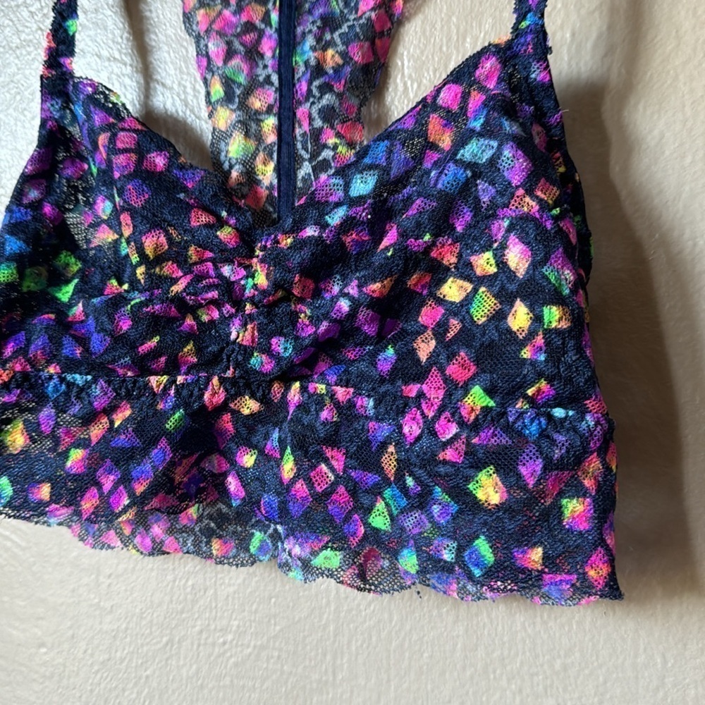 VS Pink Multicolor Bralette Size Small - Picture 2 of 4