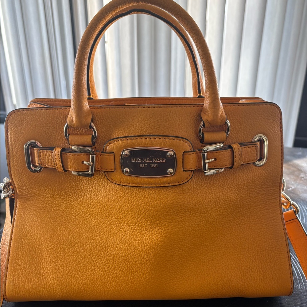 Michael Kors Women's Yellow Satchel - Picture 2 of 9