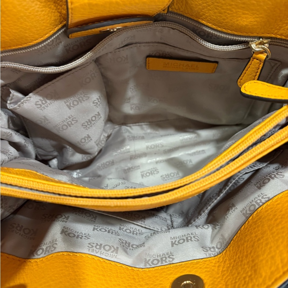 Michael Kors Women's Yellow Satchel - Picture 7 of 9