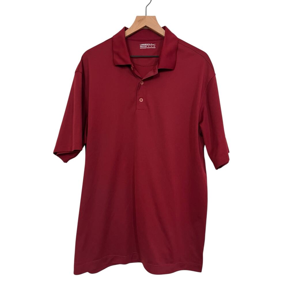 Nike Golf Short Sleeve Nike Fit Dry Red Polo Size XL