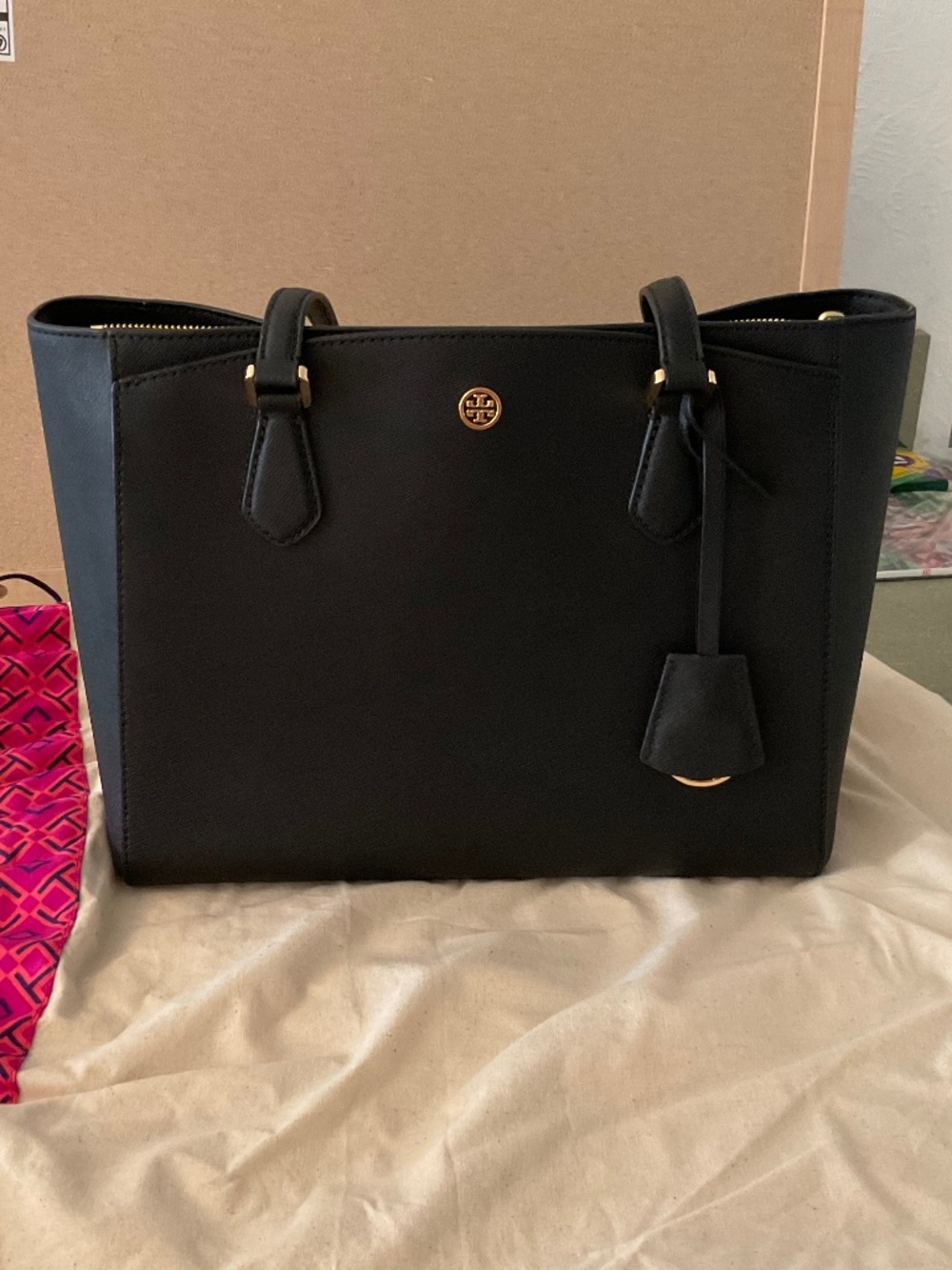 Black Tory Burch Robinson Small Tote bag