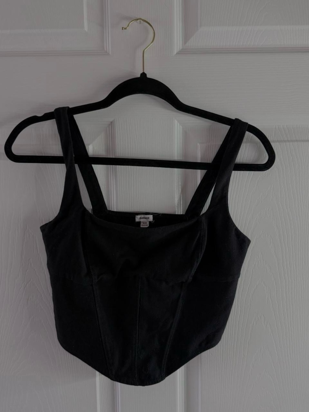 Garage Black Cropped Tank Top