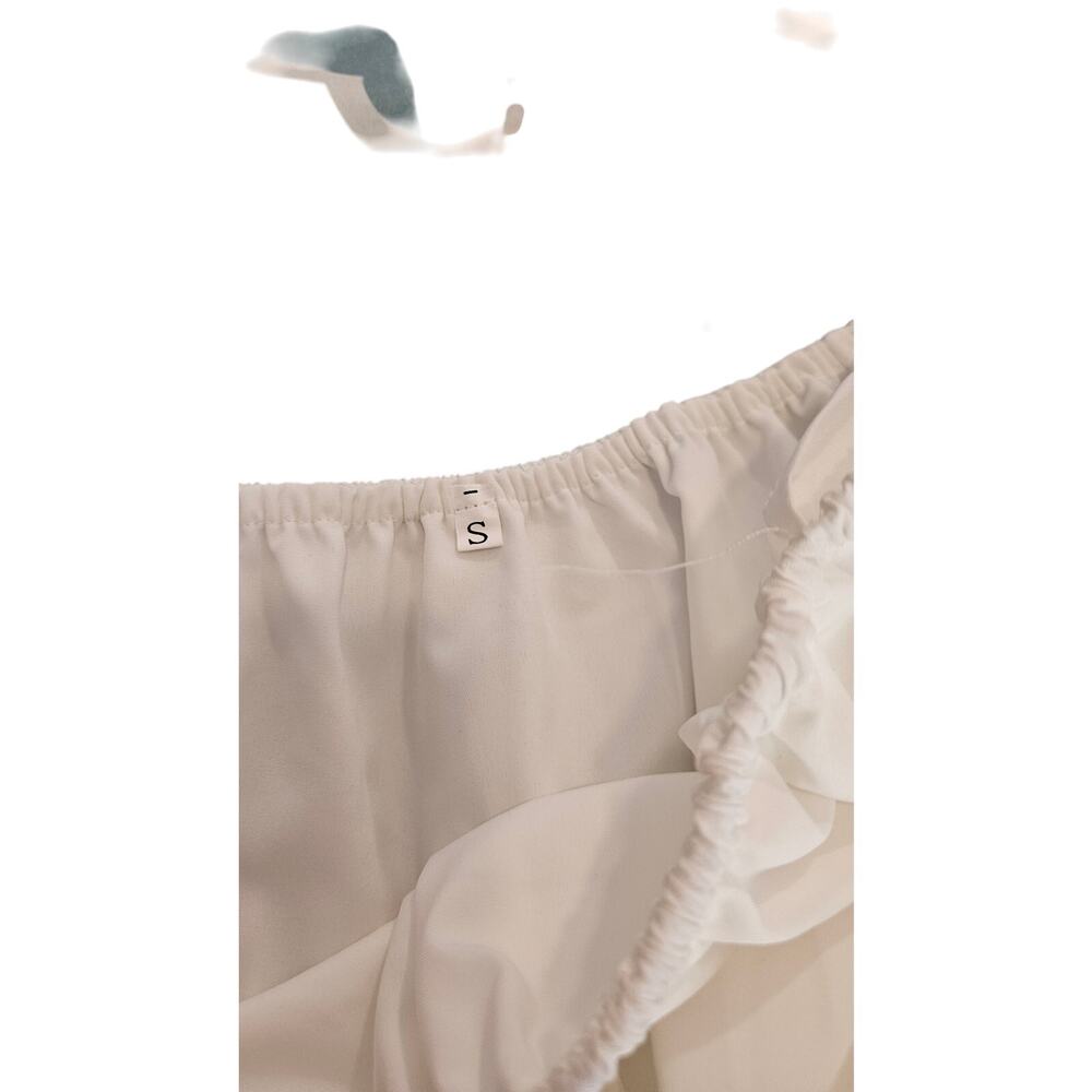 Shein Small White Cold Shoulder Crop Top - Picture 3 of 8
