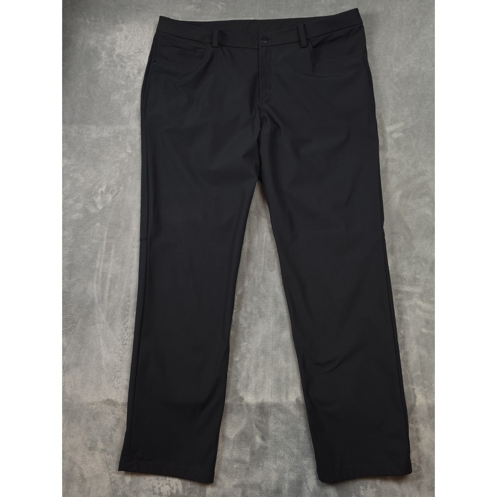 LULULEMON ABC Slim Fit Pants Men's 40x33 Black 5 Pocket LM5ABOS