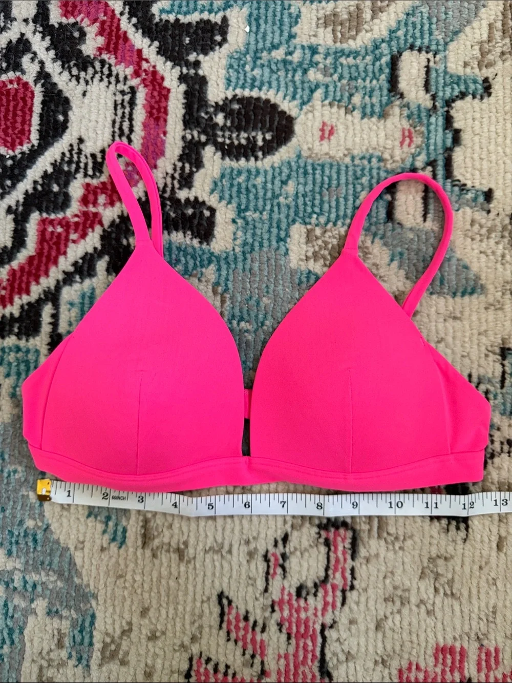 lululemon athletica Hot Pink Wireless Triangle Bikini Top size 6 - Picture 5 of 5