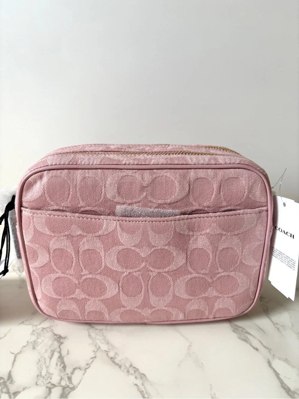 New Coach Mini Carey Shoulder Bag in Signature Denim Pink Limited Release - Picture 4 of 11