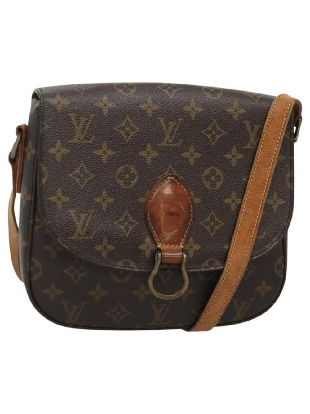 Authentic LOUIS VUITTON Monogram Saint Cloud GM Shoulder Bag M51242 LV
