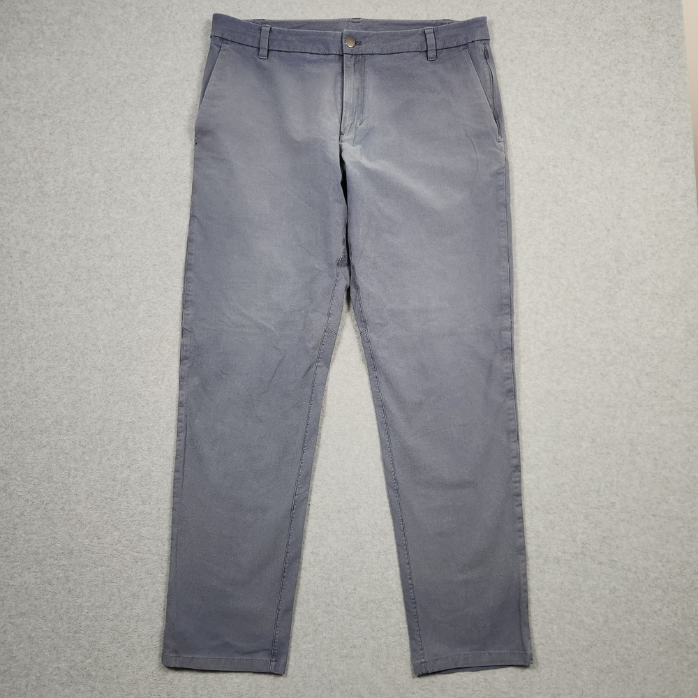 Lululemon Commission Pants 35x32 Blue Earth Dye Performance 5 Pocket Straight