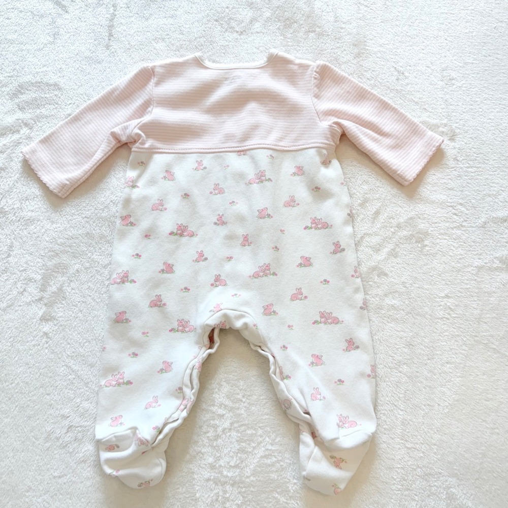 Little Me Baby Girl Sleepwear Lot 4 Pc Footed Sleepers Gown Pink 0-3M - Picture 4 of 14