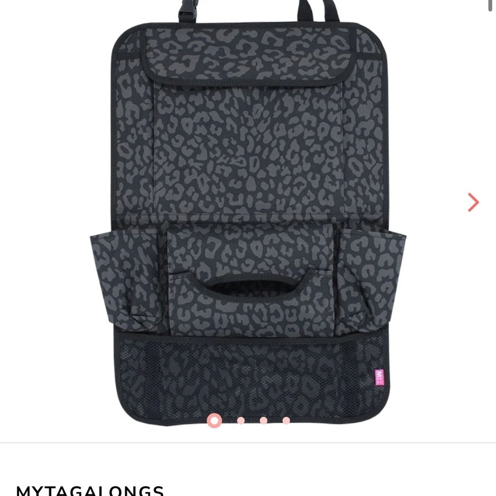 MYTAGALONGS
Backseat Organizer leopard cheetah mesh black grey gray car auto