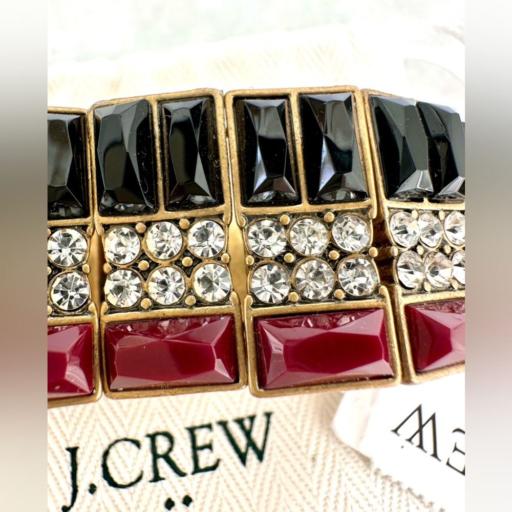 New! J.Crew rhinestone jeweled stretchy bracelet - Picture 6 of 6