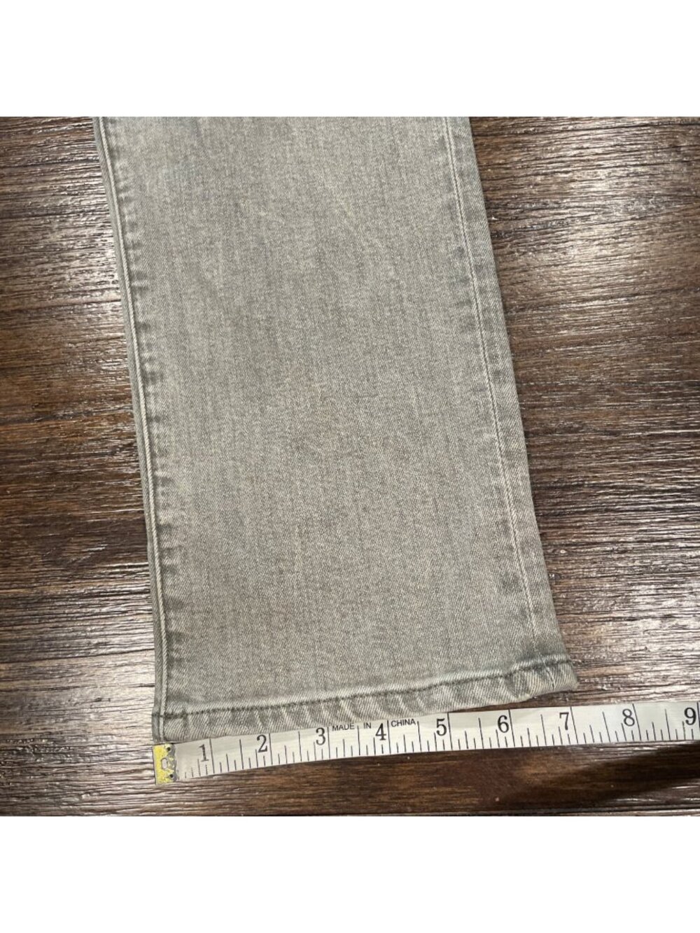 AG Tellis Slim Jean Mens 32x34 Light Gray Ruff Distressed Stretch Grunge Denim - Picture 11 of 12