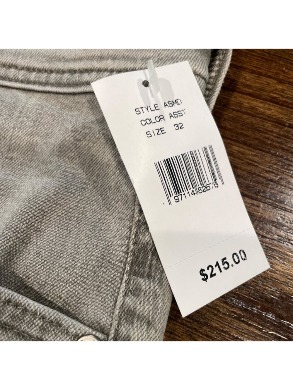 AG Tellis Slim Jean Mens 32x34 Light Gray Ruff Distressed Stretch Grunge Denim - Picture 6 of 12