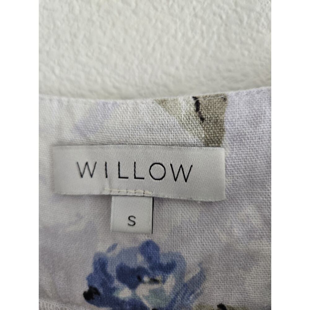 Willow Rubi Babydoll Dress Floral Small Linen Blend Coastal Beach Cottagecore - Picture 6 of 11