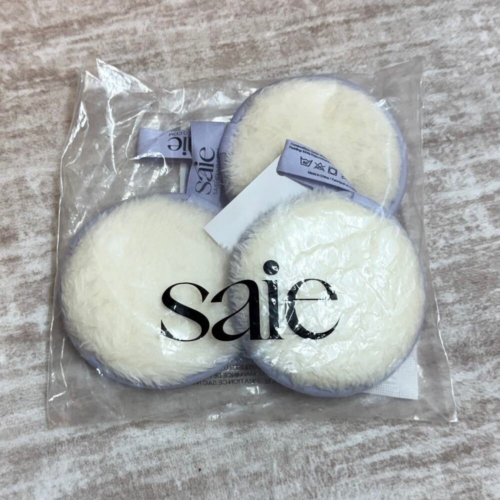 Saie Reusable Beauty Rounds Makeup Remover Pads Face Wipe Earthy Recycle New