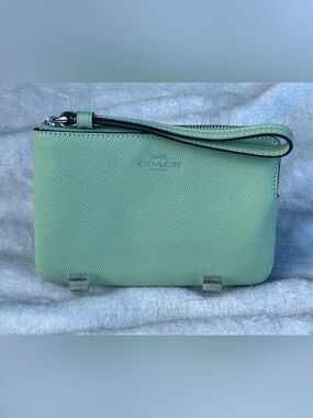 Coach Corner Zip Wristlet.