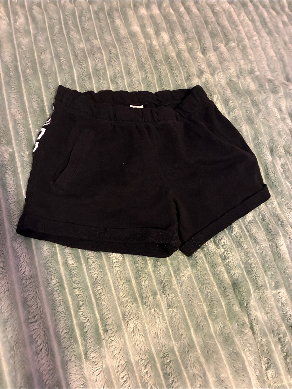 PINK Victoria's Secret Black Elastic Waist Athletic Shorts