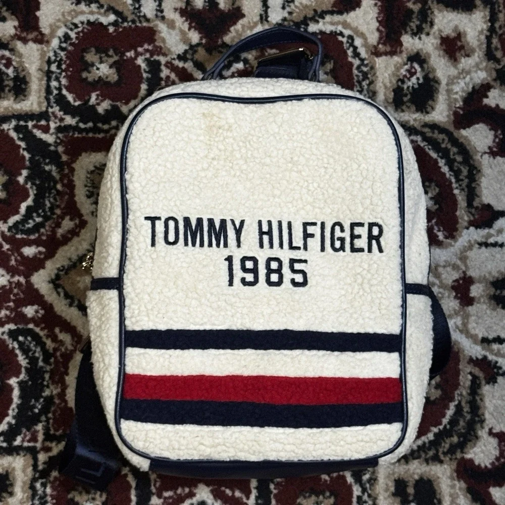 Tommy Hilfiger Sidney Faux Shearling Backpack - Picture 1 of 4