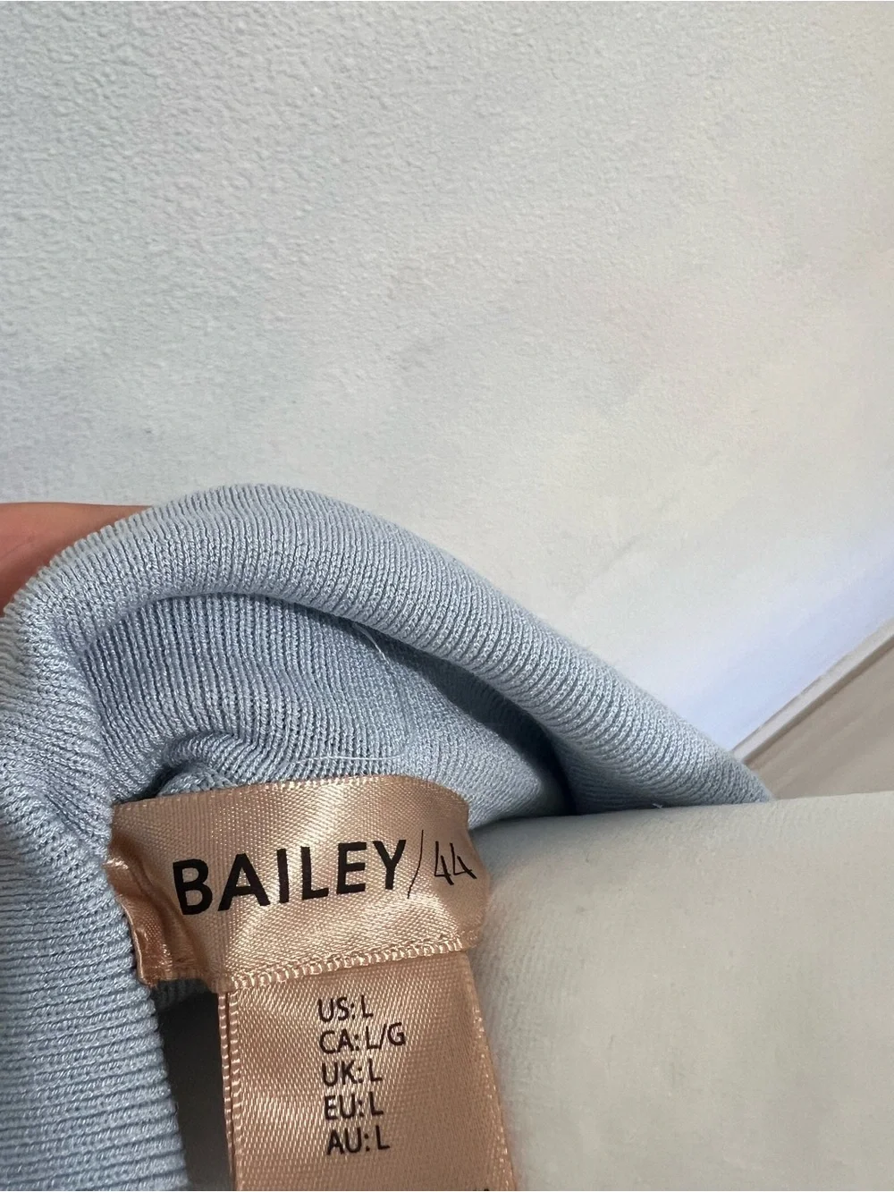 Bailey 44 Light Blue Ribbed Knit Top - Picture 3 of 3