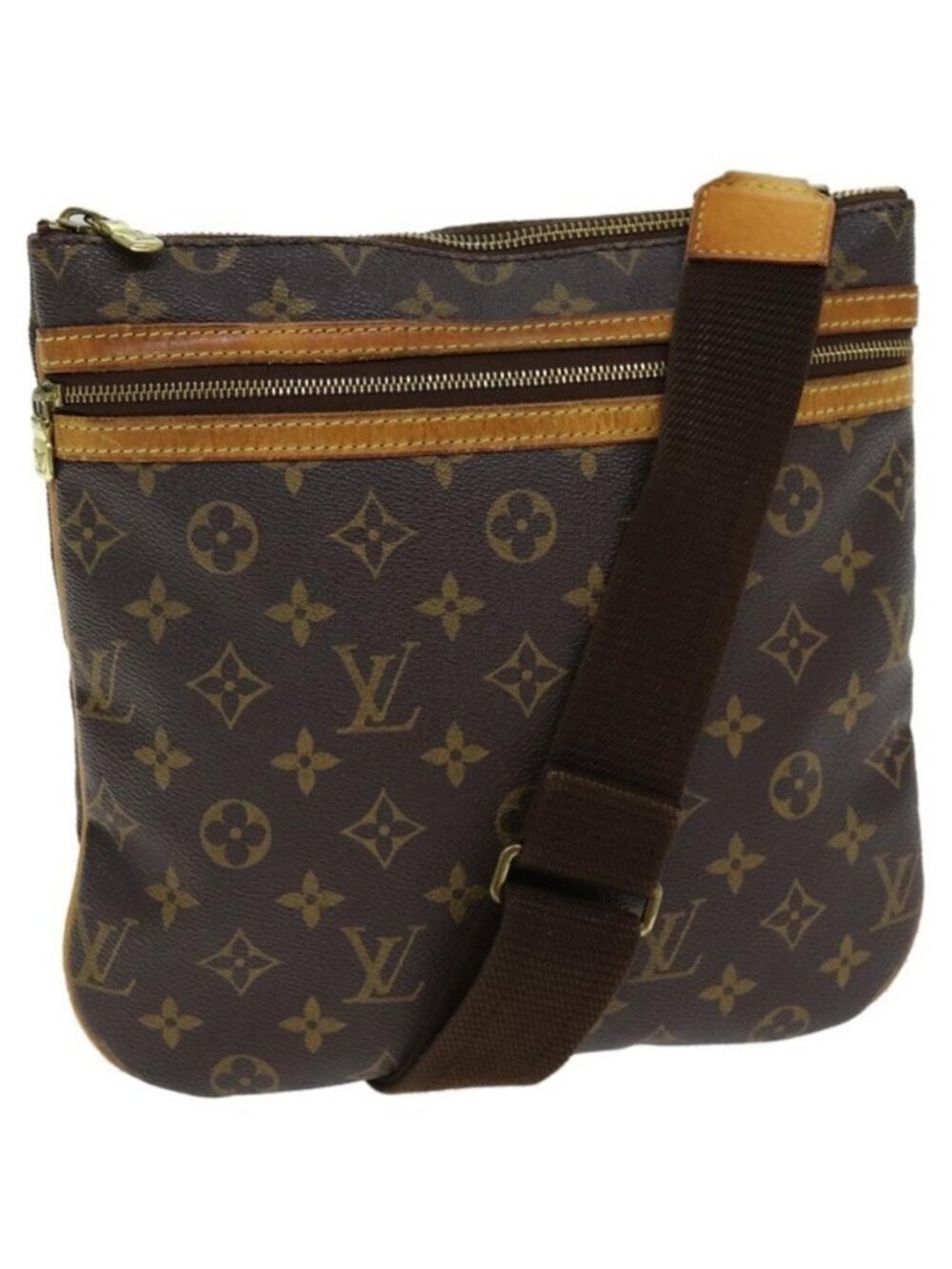Authentic LOUIS VUITTON Monogram Pochette Bosphore Shoulder Bag M40044 LV