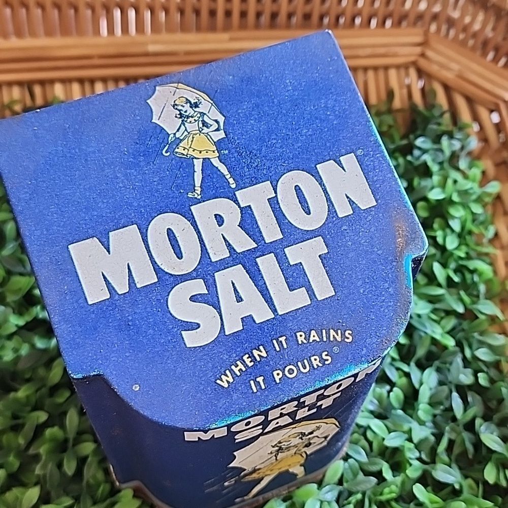 Vintage Hinged Lidded Morton Salt Rusty Container - Picture 8 of 10