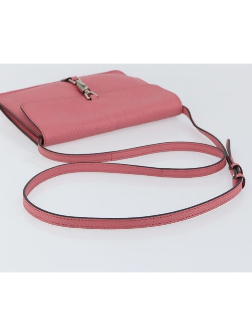 Authentic GUCCI New Jackie Shoulder Bag Leather Pink Silver - Picture 9 of 16