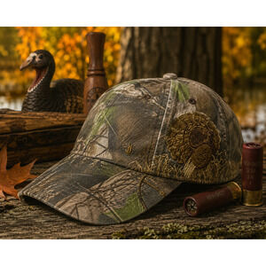 Wildlife Series Embroidered Turkey Camo Hunting Strapback Hat Cap Dri Duck