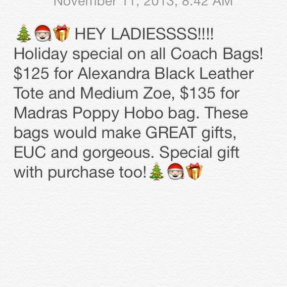 Authentic Coach bags!!! Gift with purchase!