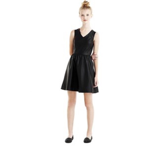 Nanette Lepore Faux Leather Peplum Dress