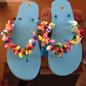 Handmade balloon flip flops