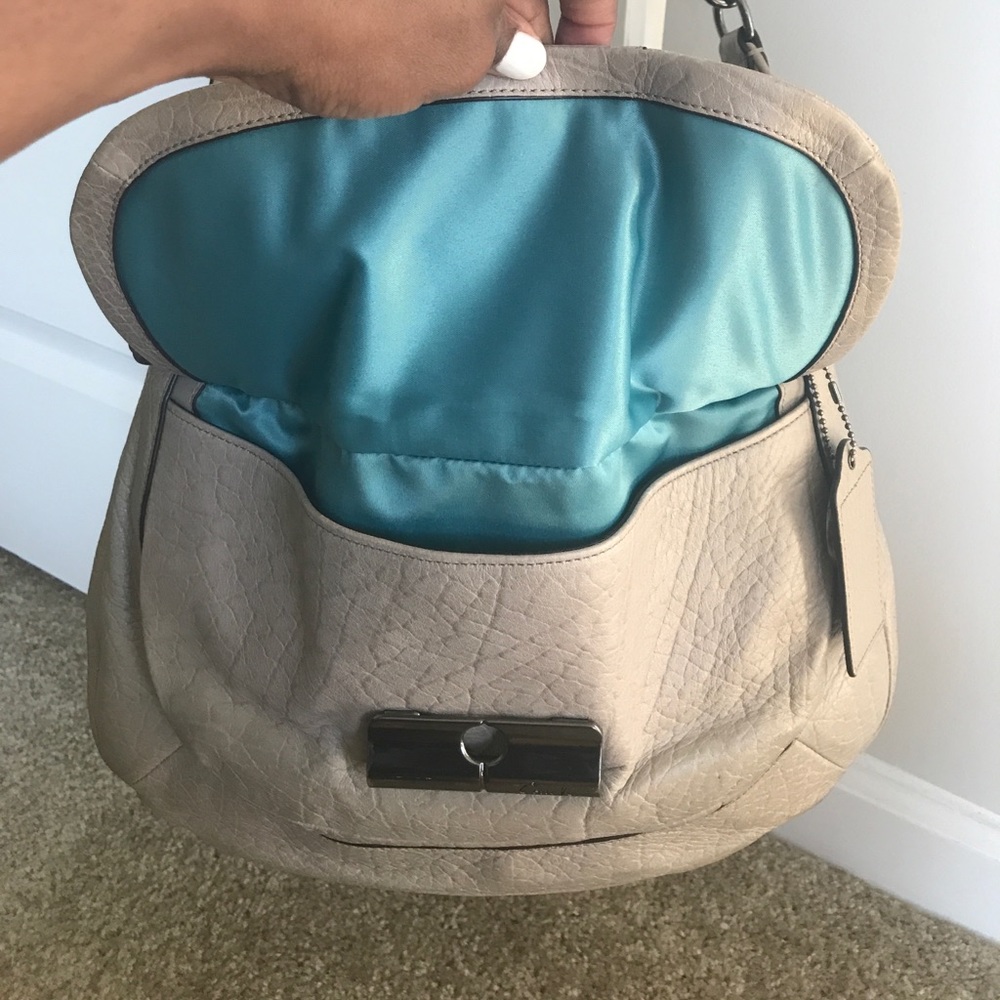 Coach Kristin Leather Satchel (Light Grey) - Picture 5 of 8